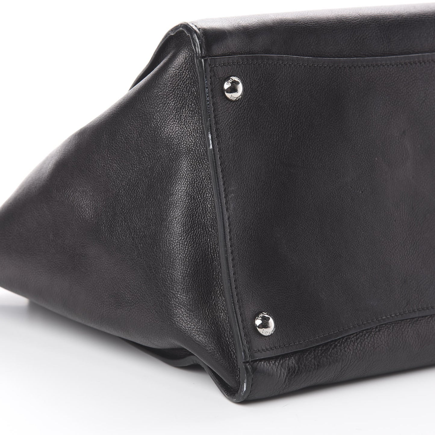 Glace Calf Twin Pocket Tote Black