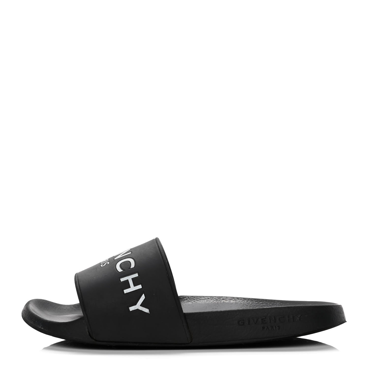Givenchy Rubber Logo Pool Slide Sandals 38 Black 1 of 8
