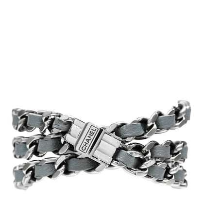 Chanel Stainless Steel Lambskin 16mm Premiere Rock Triple Row Quartz Watch Grey 3 of 5