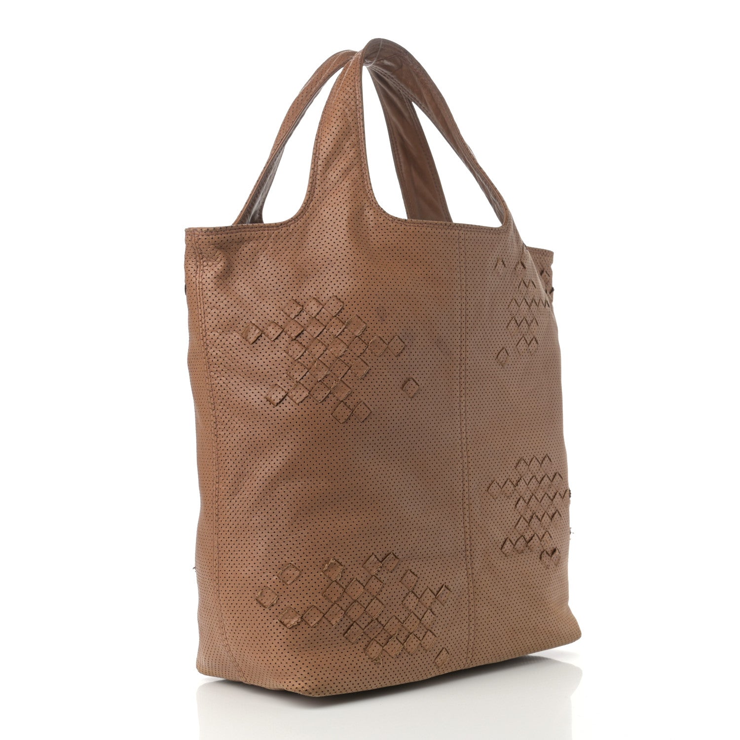 Bottega Veneta Nappa Intrecciato Perforated Regent Tote Noce 3 of 14