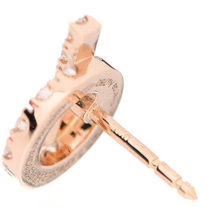 Hermes 18K Rose Gold Diamond Finesse Earrings 5 of 7