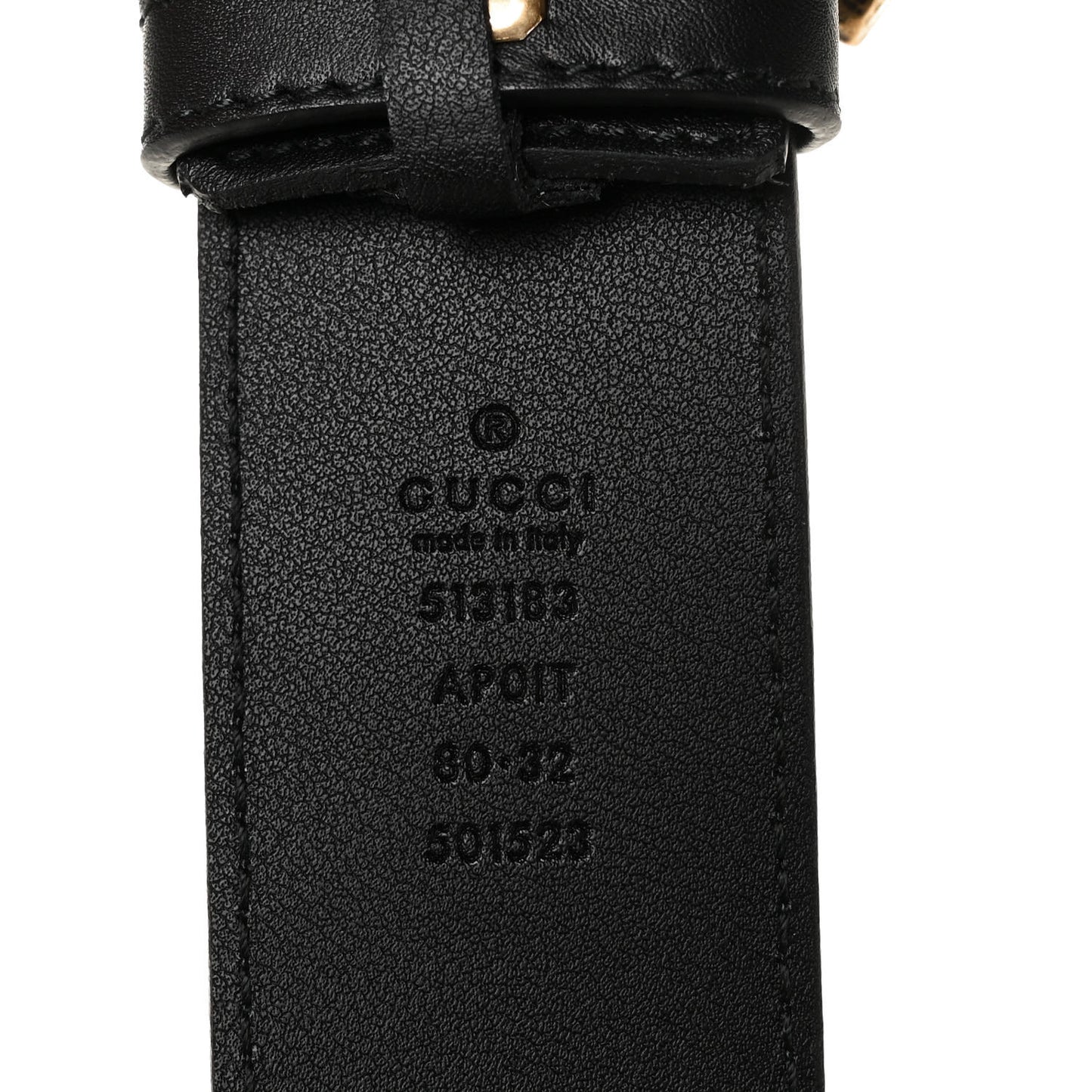Calfskin Crystal Double G 40mm Belt 80 32 Black Multicolor