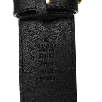 Gucci Calfskin Crystal Double G 40mm Belt 80 32 Black Multicolor 3 of 4