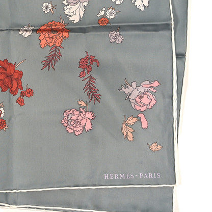 Hermes Silk Robe Legere Scarf 90 Gris Corail Rose Pourpre 2 of 3