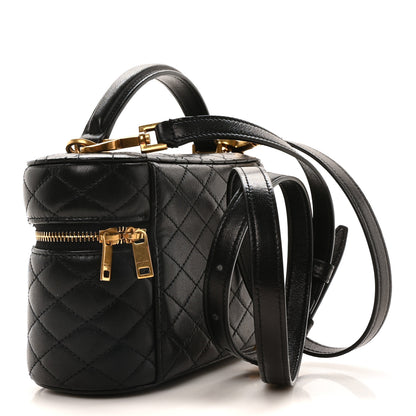 Saint Laurent Lambskin Quilted Mini Gaby Vanity Case Black 3 of 9
