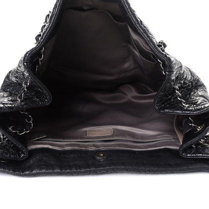 Chanel Vinyl Graphic Edge Tote Black 5 of 13