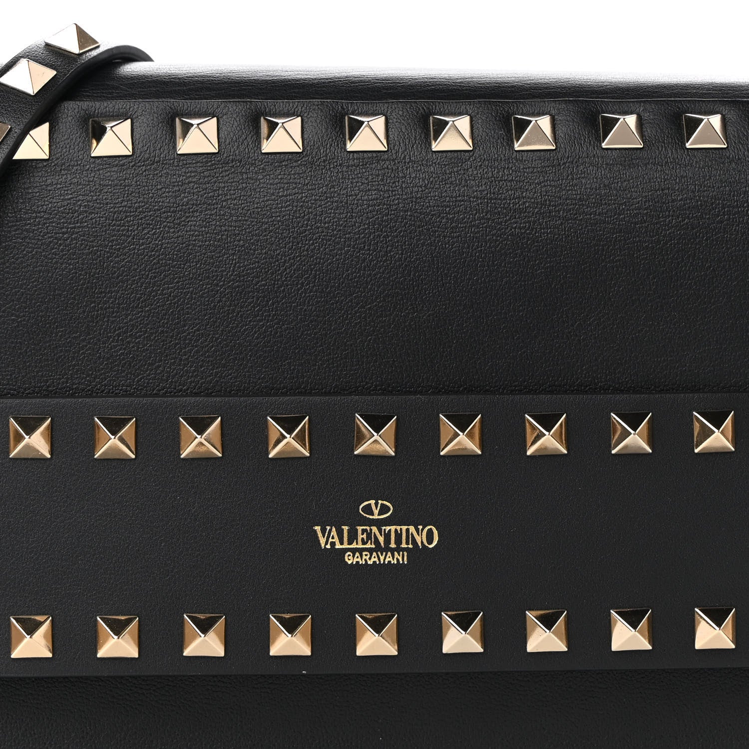 Valentino Garavani Vitello Rockstud Side Slip Crossbody Black 7 of 8