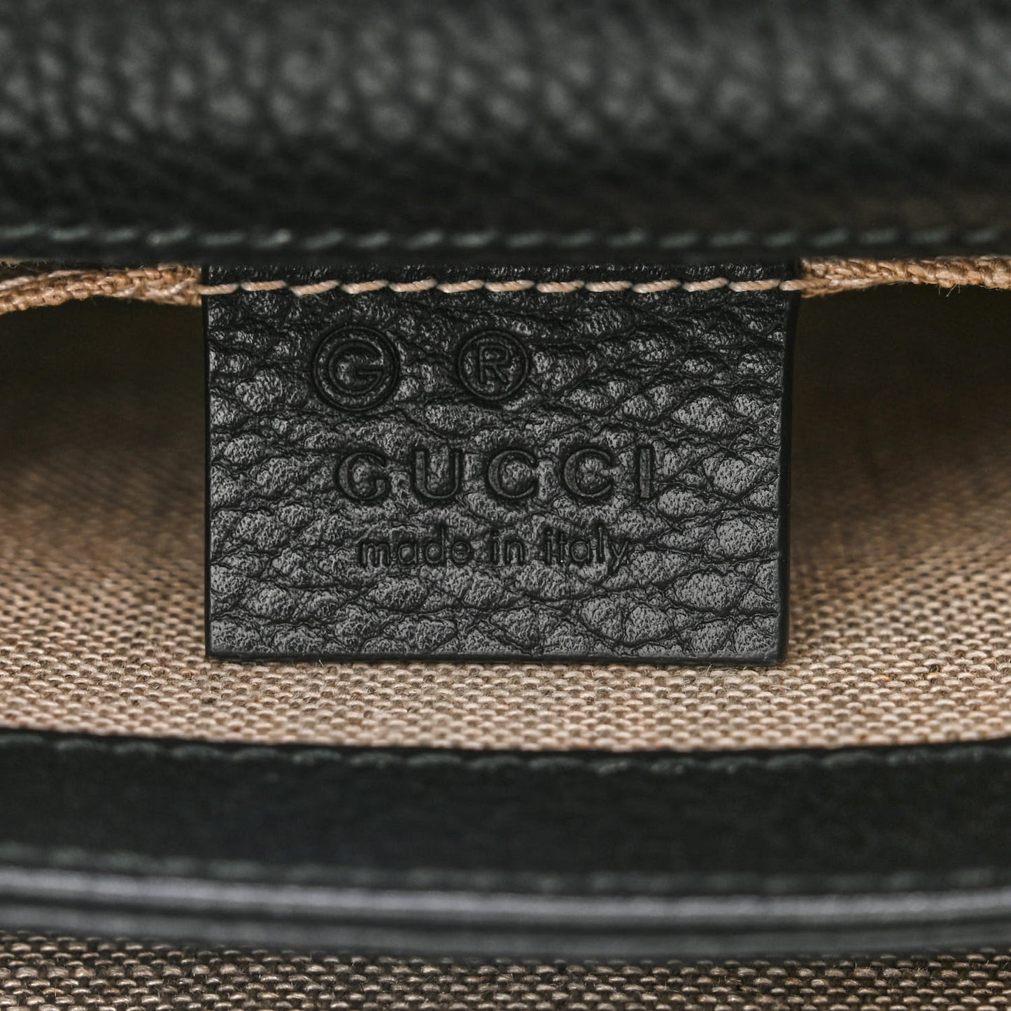 Dollar Calfskin Small Interlocking G Shoulder Bag Black