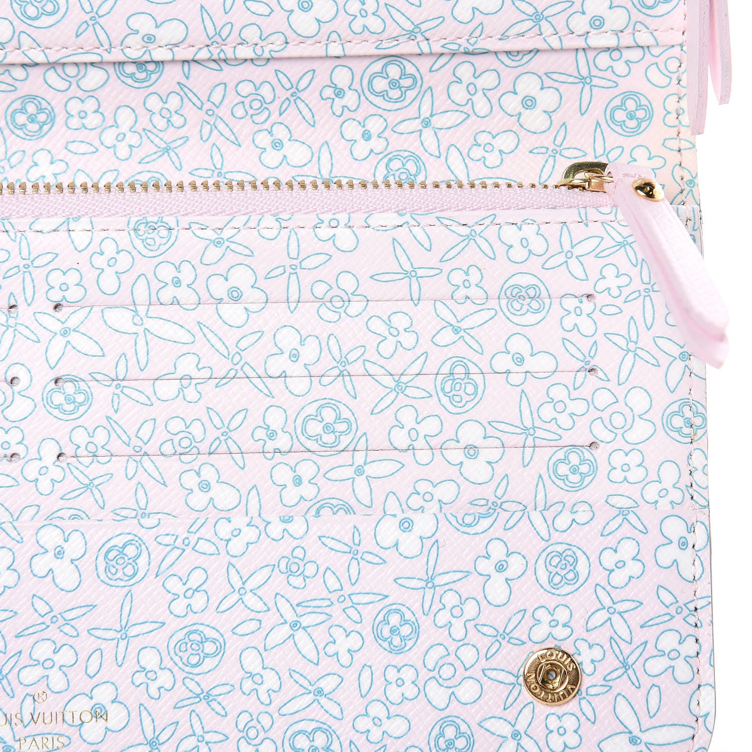 Louis Vuitton Monogram Fleuri Insolite Wallet Rose 7 of 10