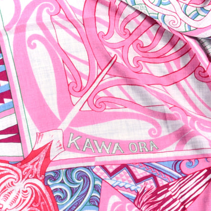 Hermes Cashmere Silk Kawa Ora Shawl 140 Gris Chine Rose 3 of 4