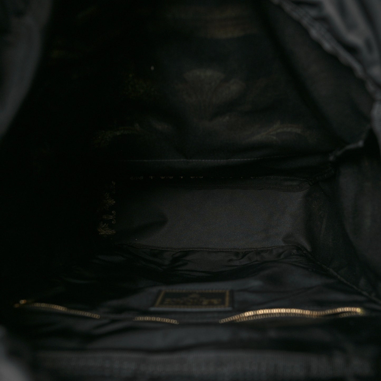 X VERSACE Silk Vitello Fendace FF Baroque Backpack Tobacco Black Gold