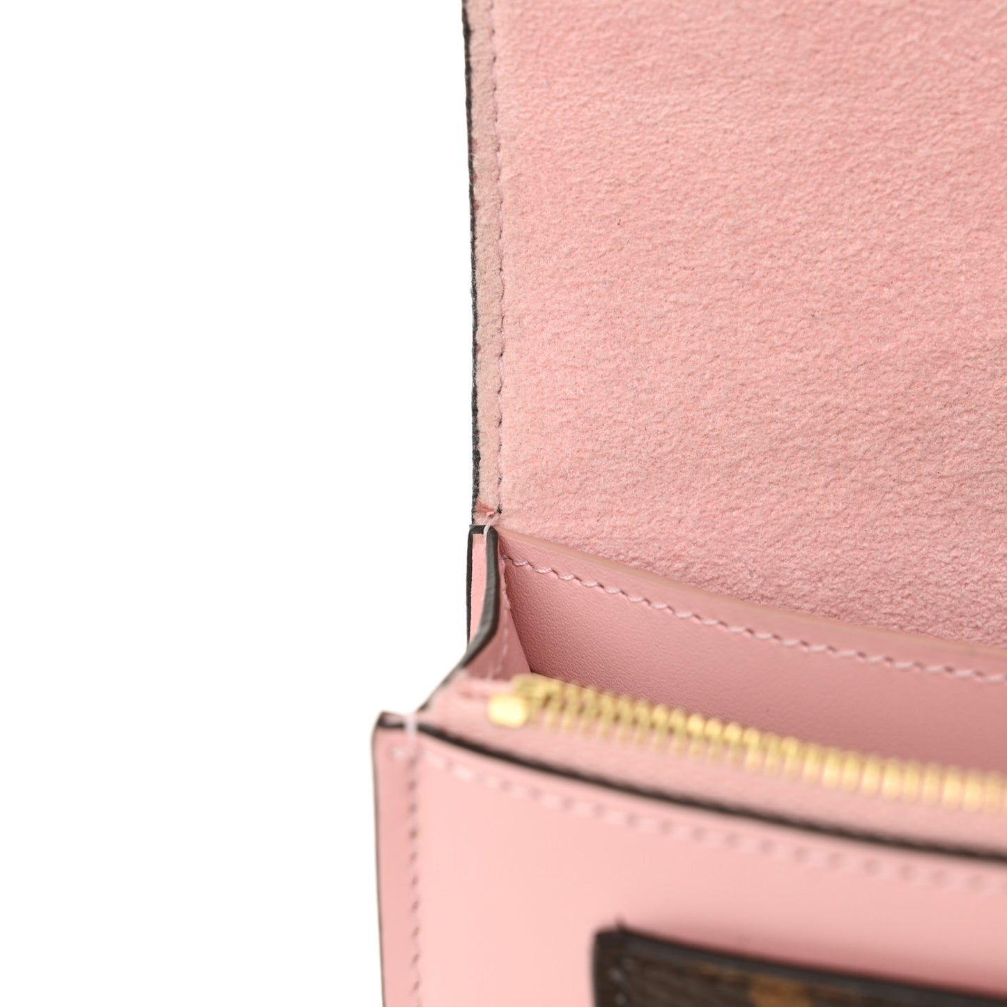 Monogram Flore Chain Wallet Rose Ballerine