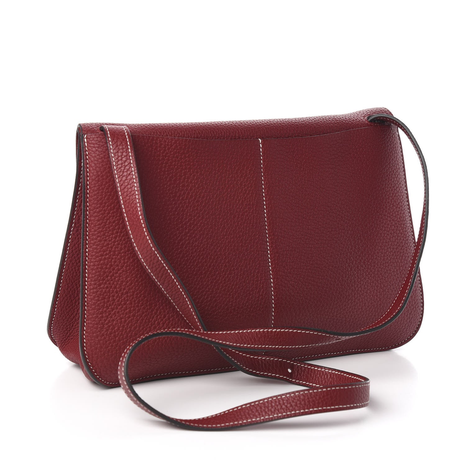 Hermes Taurillon Clemence Halzan 31 GM Rouge Grenat 5 of 11