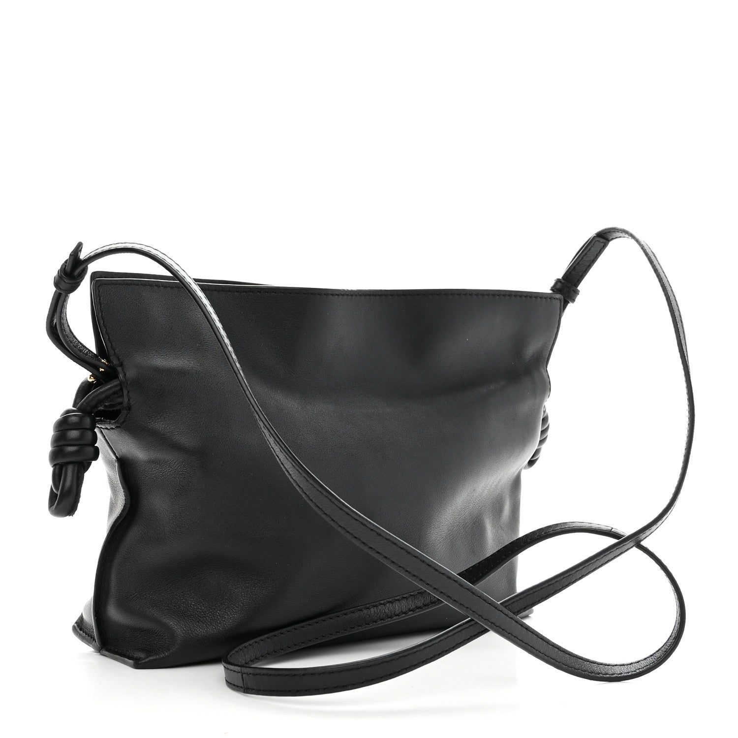 Loewe Calfskin Mini Flamenco Knot Clutch Black 2 of 6