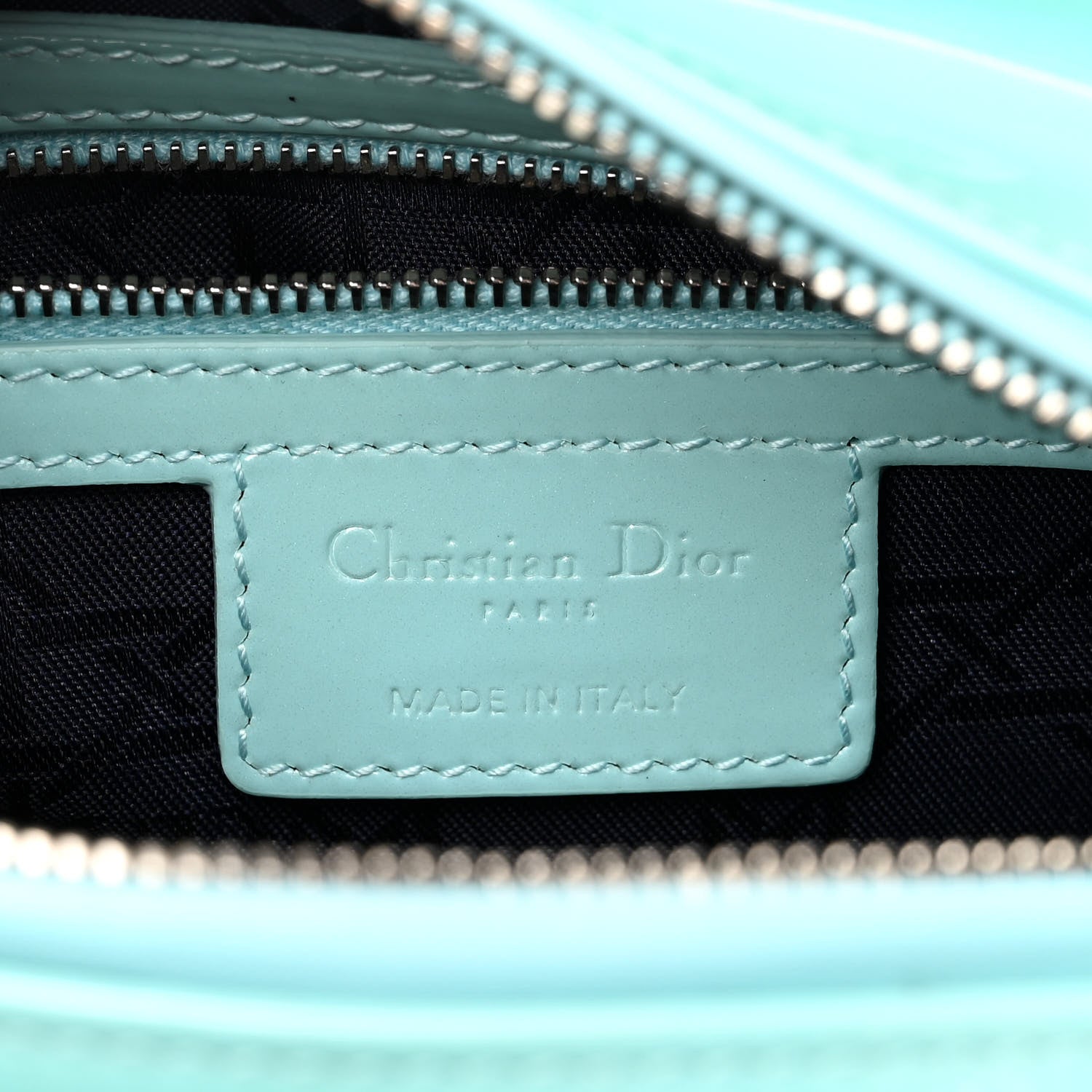 Christian Dior Patent Cannage Medium Lady Dior Light Blue 6 of 15