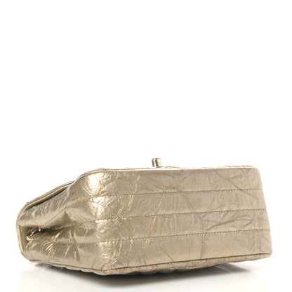 Chanel Patent Metallic Crumpled Calfskin Chevron Quilted Mini Square Flap Gold 3 of 7