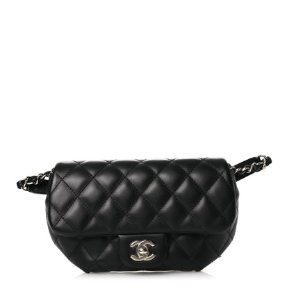 Chanel Calfskin Quilted CC Uniform Flap Belt Bag Black 2 of 27
