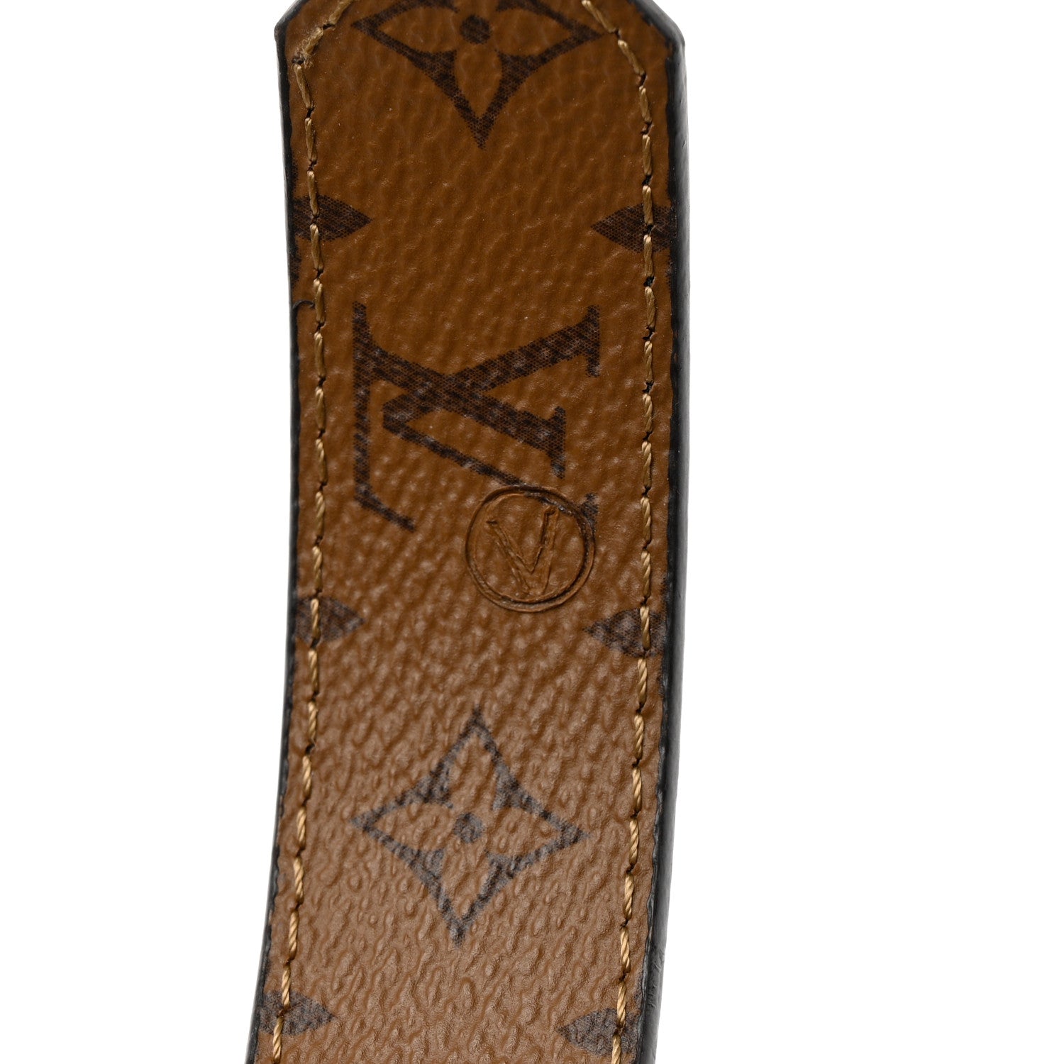 Louis Vuitton Monogram 25mm Dauphine Reversible Belt 80 32 Tan 9 of 12