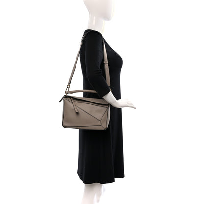 Loewe Grained Calfskin Small Puzzle Bag Sand 2 of 8