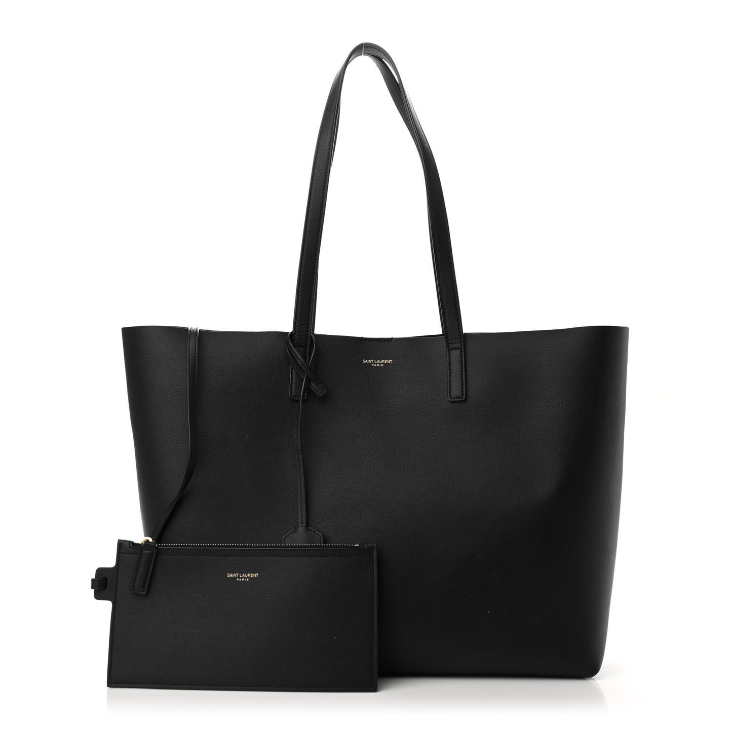 Calfskin Large Shopping Tote Black