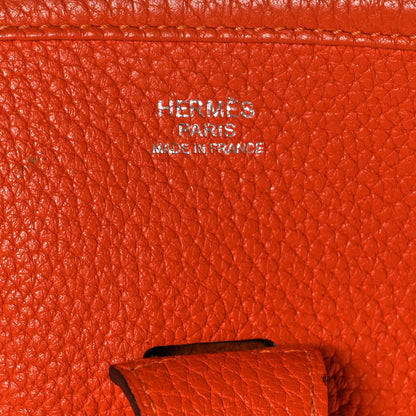 Hermes Taurillon Clemence Evelyne III GM Orange 5 of 10
