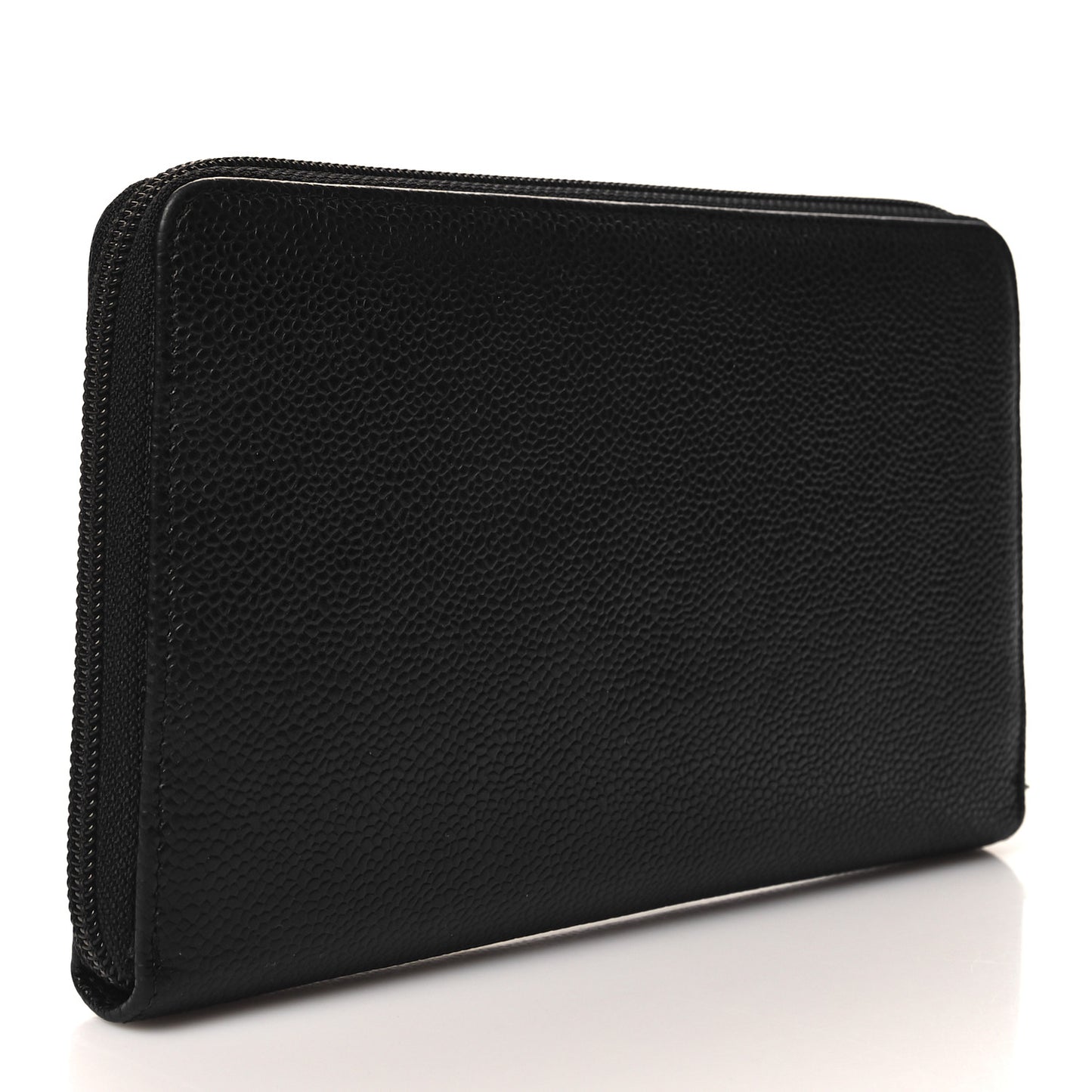 Caviar Large Timeless CC Zip Around Organizer Wallet Black