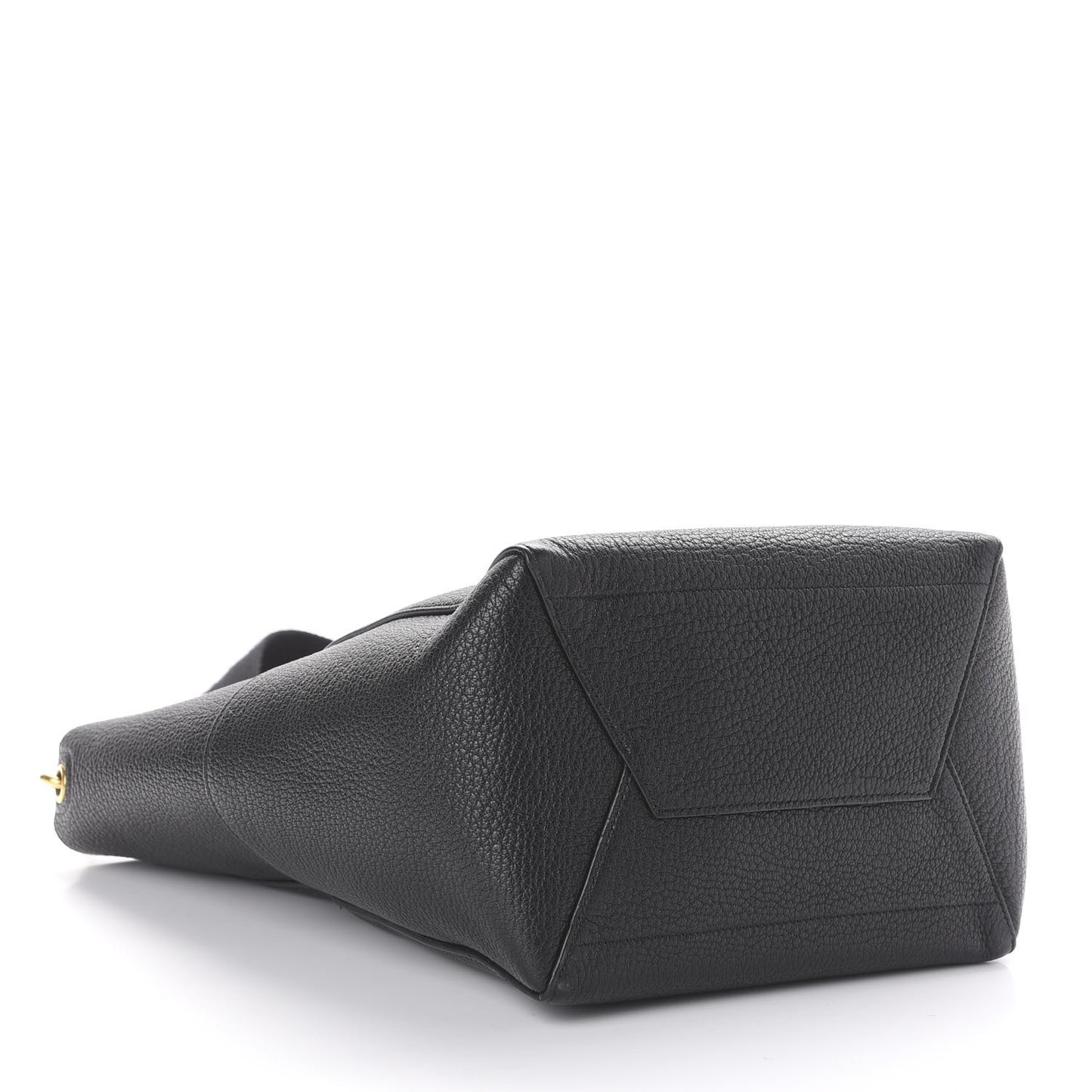 Soft Grained Calfskin Sangle Bucket Bag Black