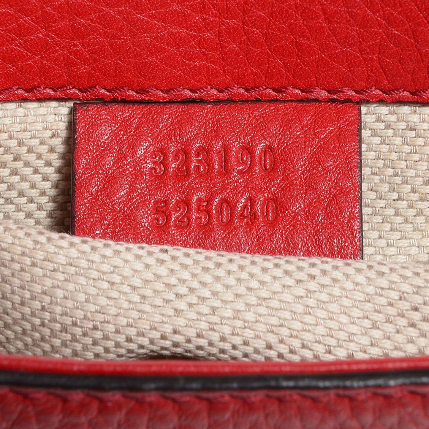 Pebbled Calfskin Small Soho Flap Crossbody Red