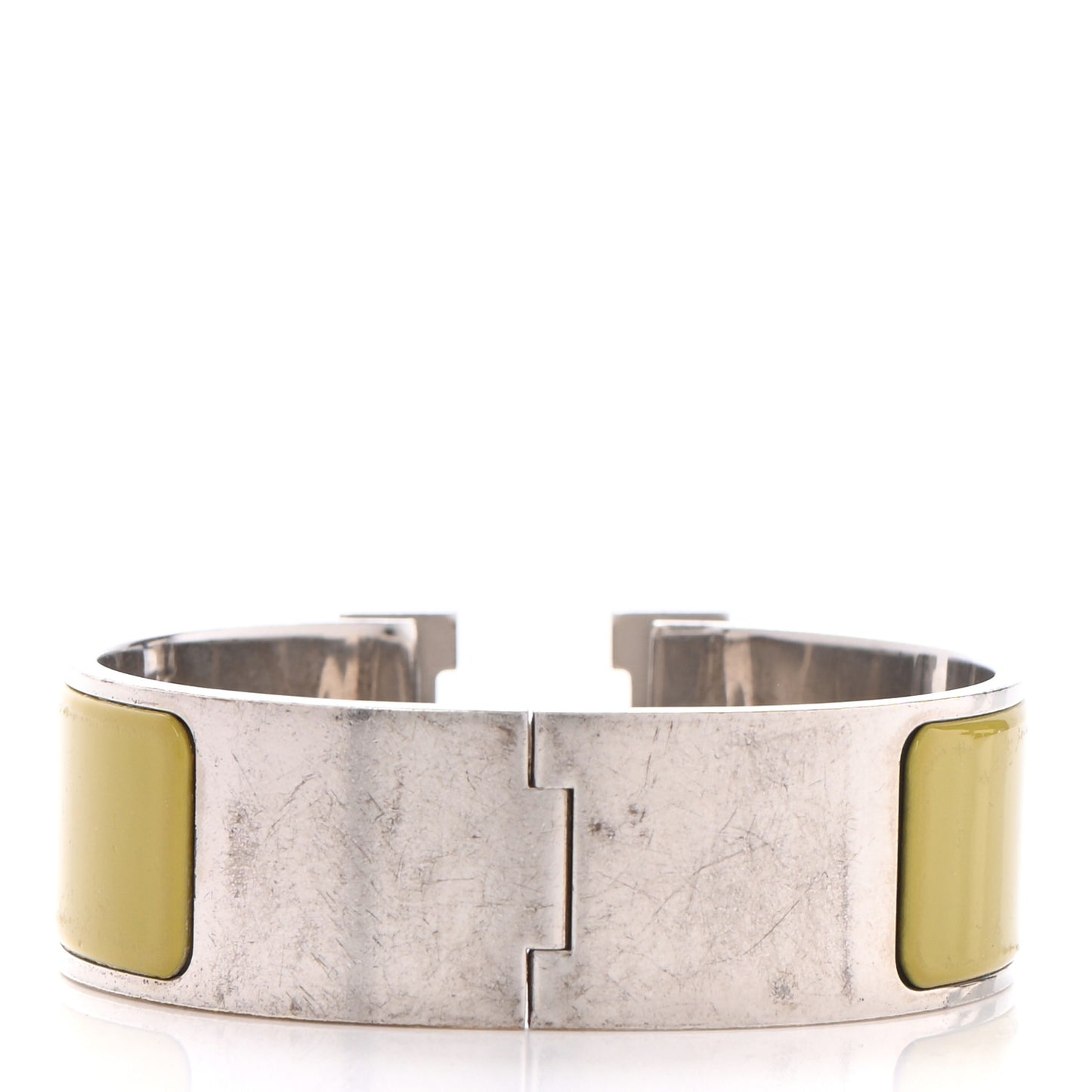 Enamel Wide Clic Clac H Bracelet GM Vert Olive