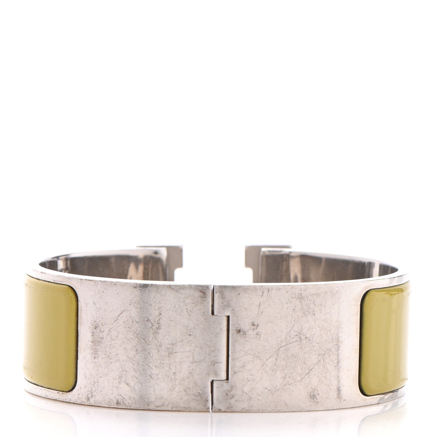 Hermes Enamel Wide Clic Clac H Bracelet GM Vert Olive 3 of 6