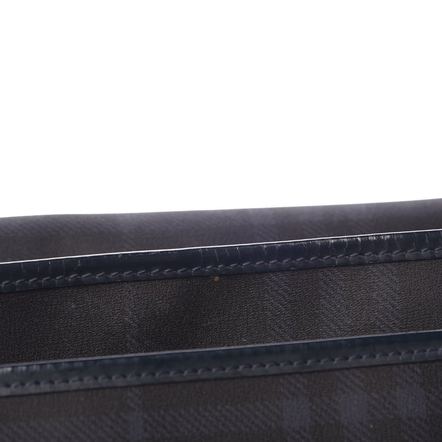 London Check Crossbody Messenger Bag Charcoal Navy
