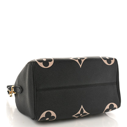 Louis Vuitton Empreinte Monogram Giant Speedy Bandouliere 25 Black Beige 4 of 9