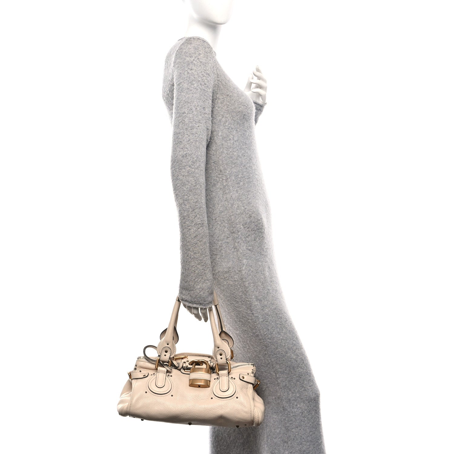 Chloe Calfskin Medium Paddington Satchel Ivory 2 of 11