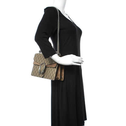Gucci GG Supreme Monogram Small Dionysus Shoulder Bag Taupe 2 of 11