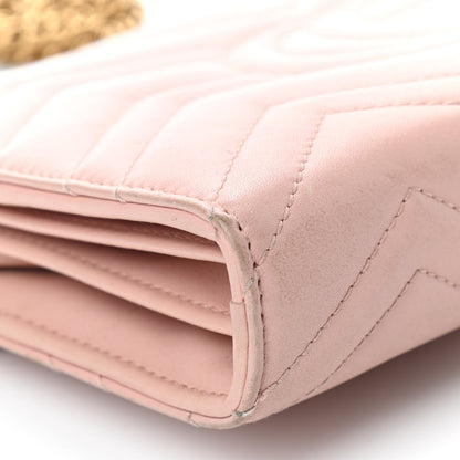 Gucci Calfskin Matelasse GG Marmont Chain Wallet Perfect Pink 7 of 10