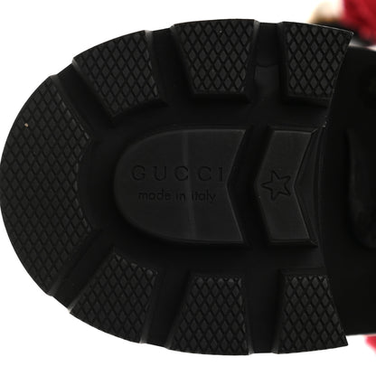 Gucci Magnum Calfskin Pearl Lace Up Combat Ankle Boots 39 Black 6 of 8