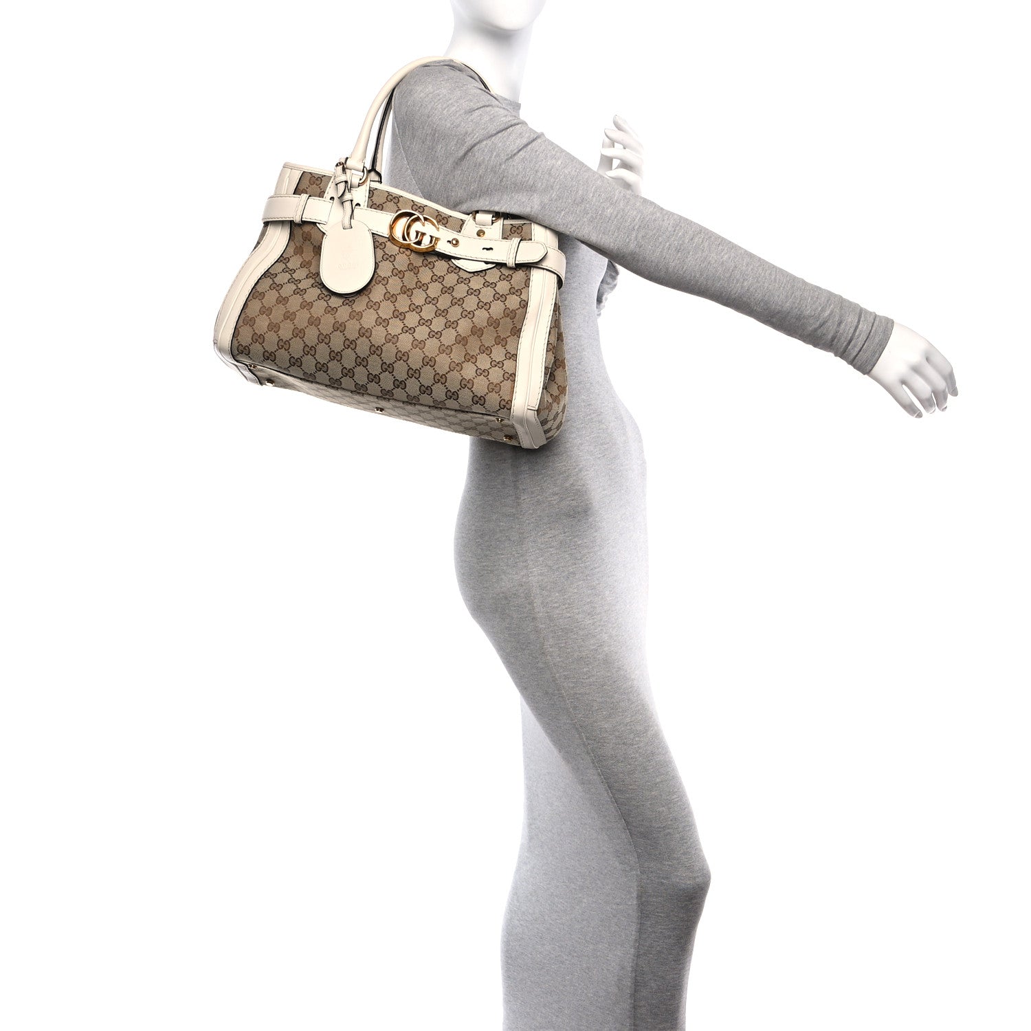 Gucci Monogram Medium GG Running Tote Off White 2 of 10
