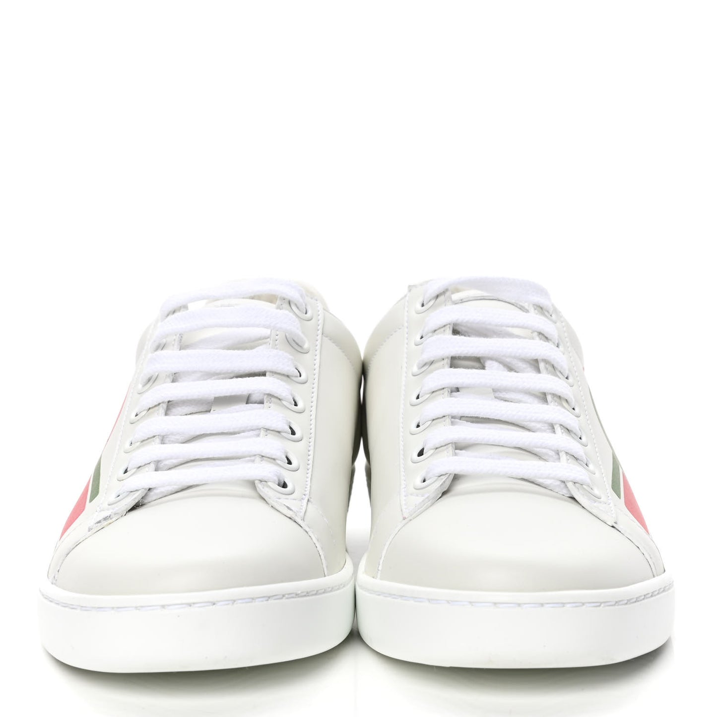 Calfskin Interlocking G Womens New Ace Sneakers 36.5 White Red Flame Green