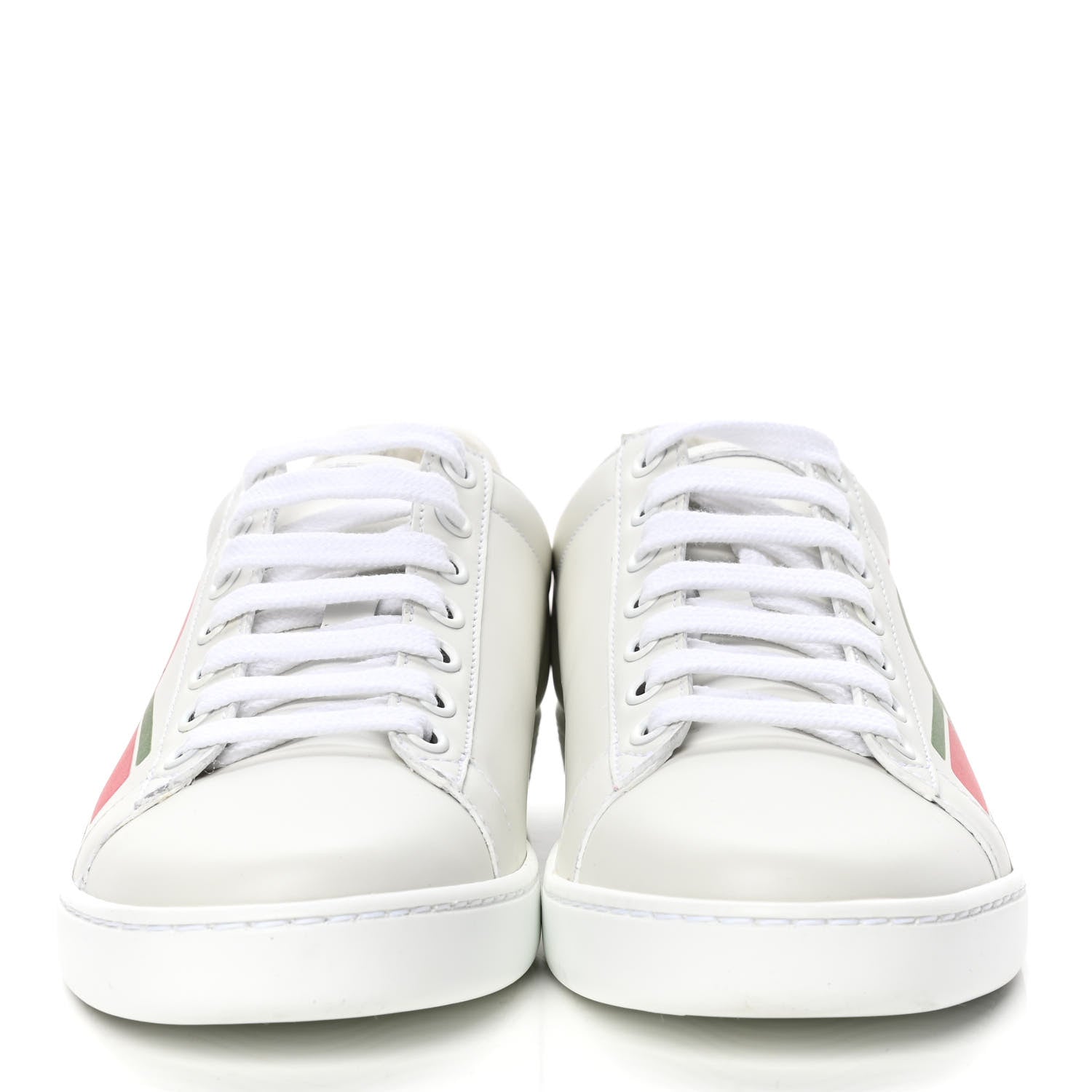 Gucci Calfskin Interlocking G Womens New Ace Sneakers 36.5 White Red Flame Green 2 of 4
