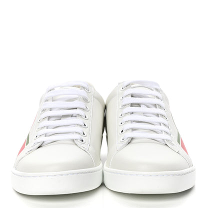 Gucci Calfskin Interlocking G Womens New Ace Sneakers 36.5 White Red Flame Green 2 of 4