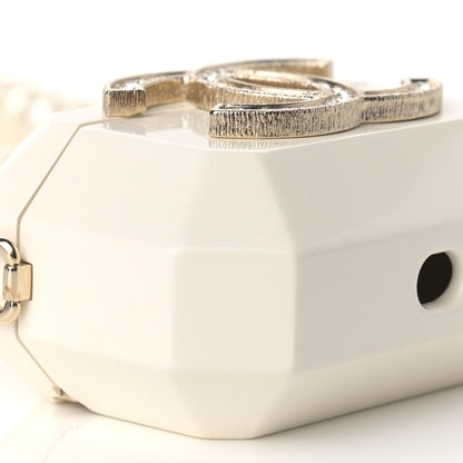 Chanel Resin Crystal Pearl Airpod Pro Case Necklace Gold White Pearly Black 6 of 8