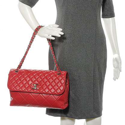 Chanel Leather Quilted In the Business Flap Bag Red 2 of 11
