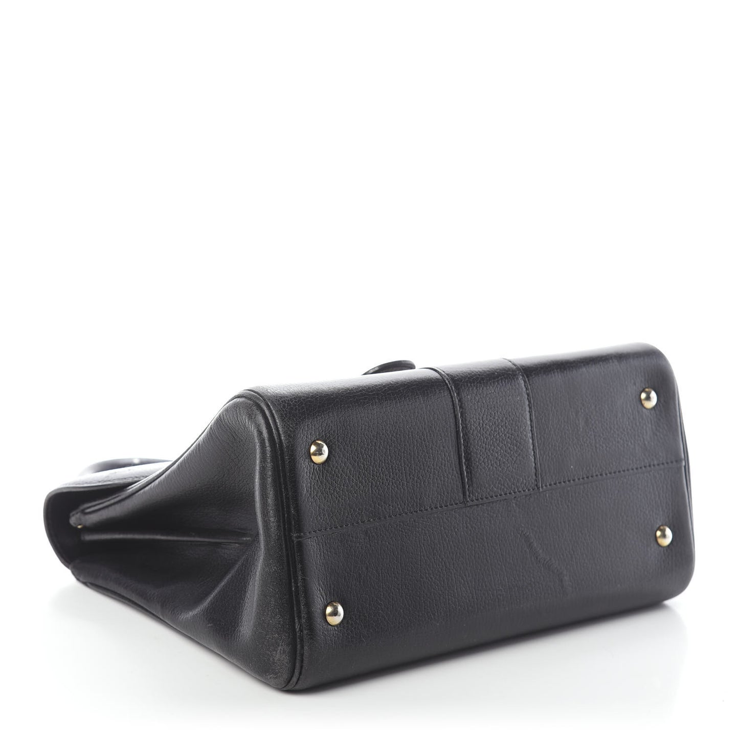 Crispy Calfskin MM Brillant Satchel Black