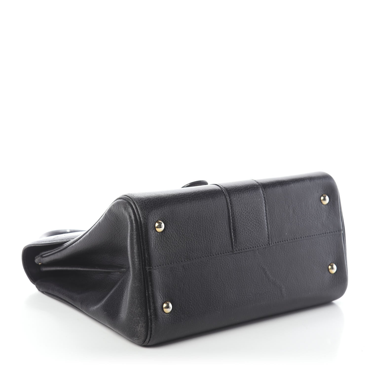 Delvaux Crispy Calfskin MM Brillant Satchel Black 4 of 9