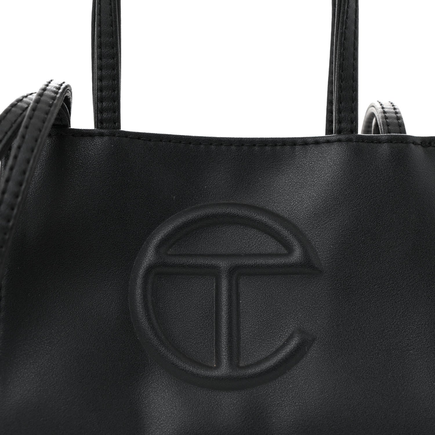 Telfar Vegan Leather Small Shopping Bag Black 1725534 – FASHIONPHILE
