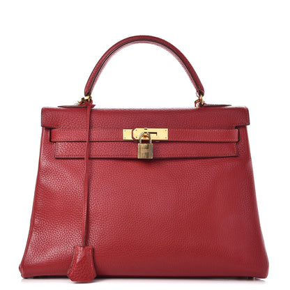 Hermes Taurillon Clemence Retourne Kelly 32 Rouge 1 of 41