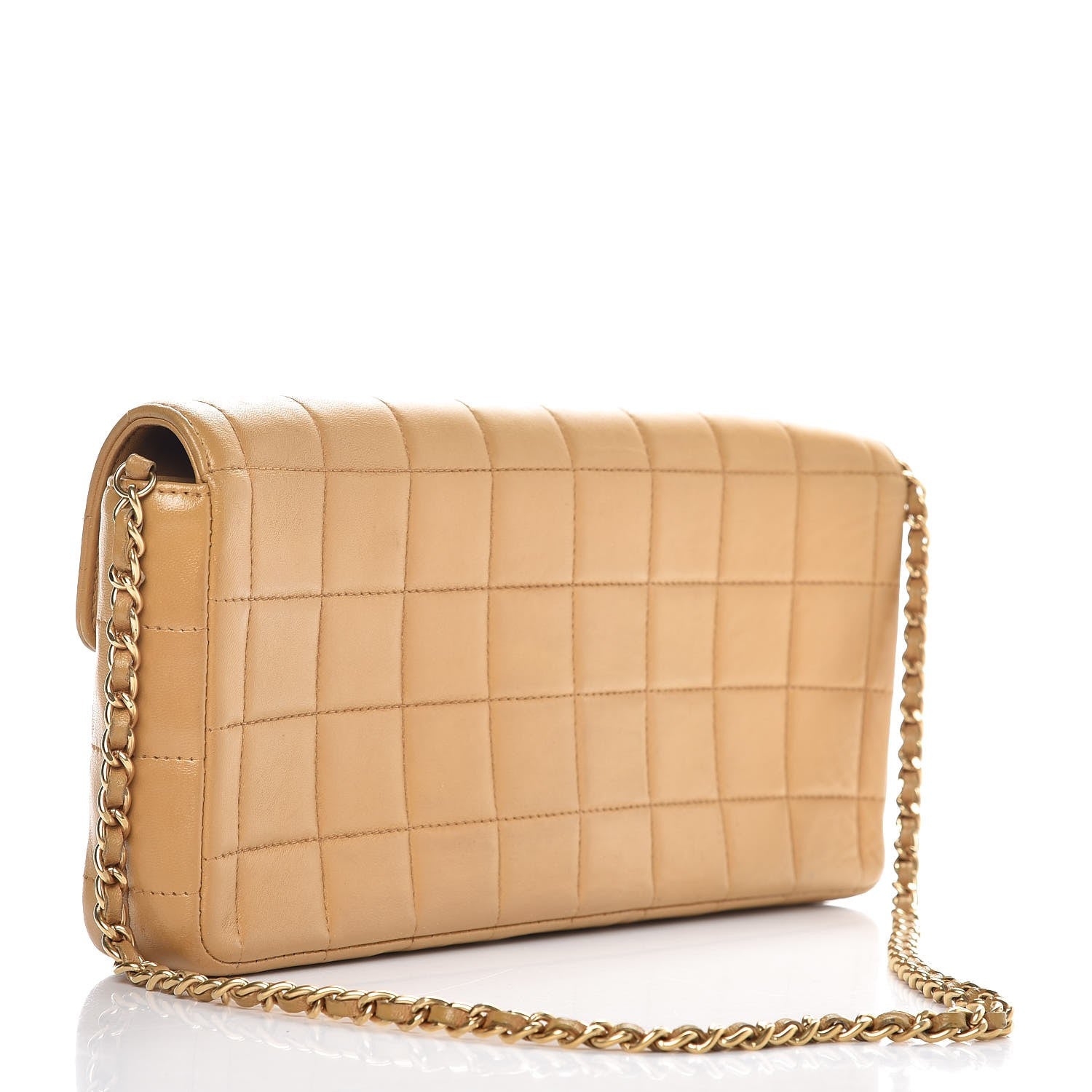 Chanel Lambskin East West Chocolate Bar Flap Beige 3 of 7
