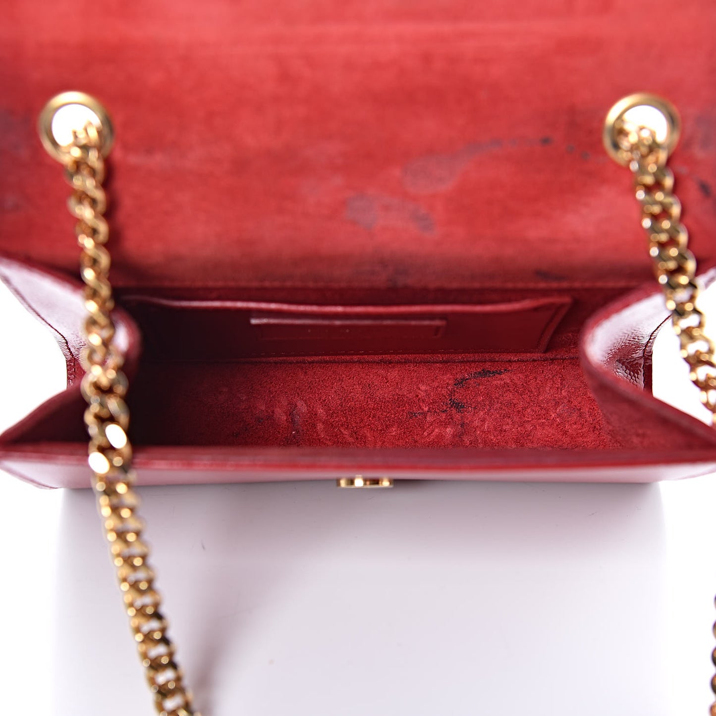 Grain De Poudre Small Monogram Kate Satchel Red