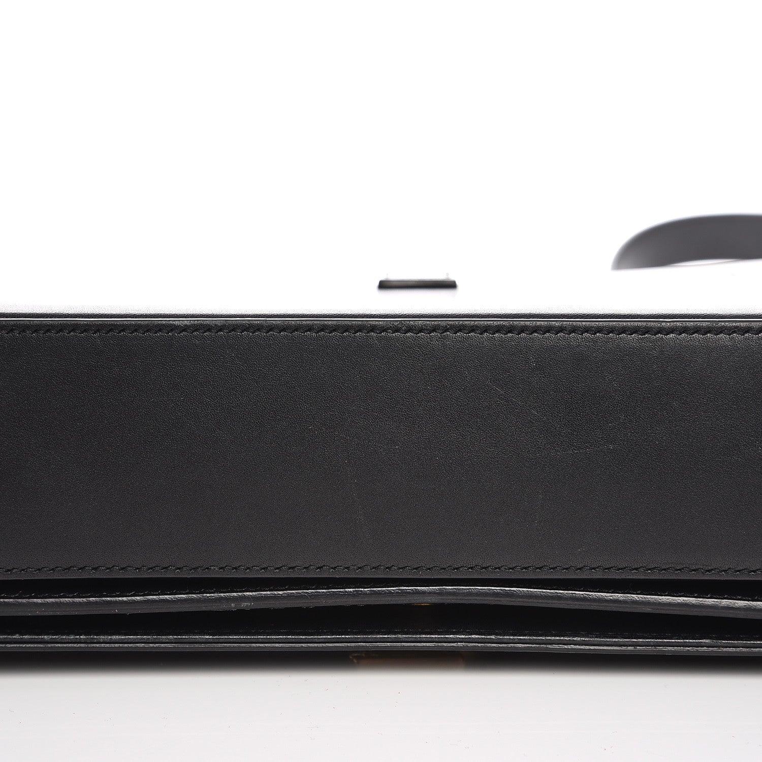 Saint Laurent Smooth Calfskin Medium Classic Monogram Universite Bag Black 13 of 20