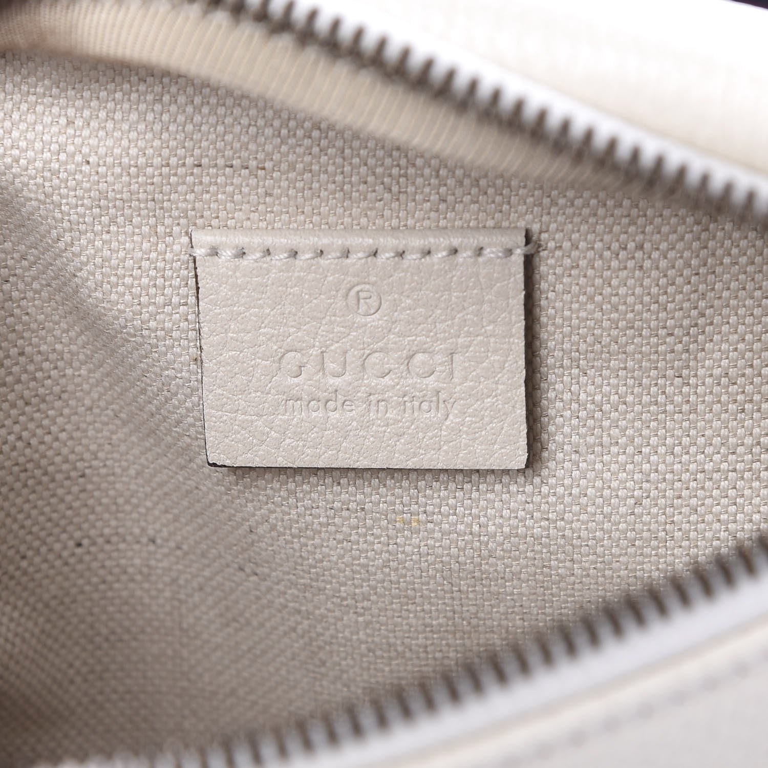 Gucci Grained Calfskin Small Logo Belt Bag White 5 of 9